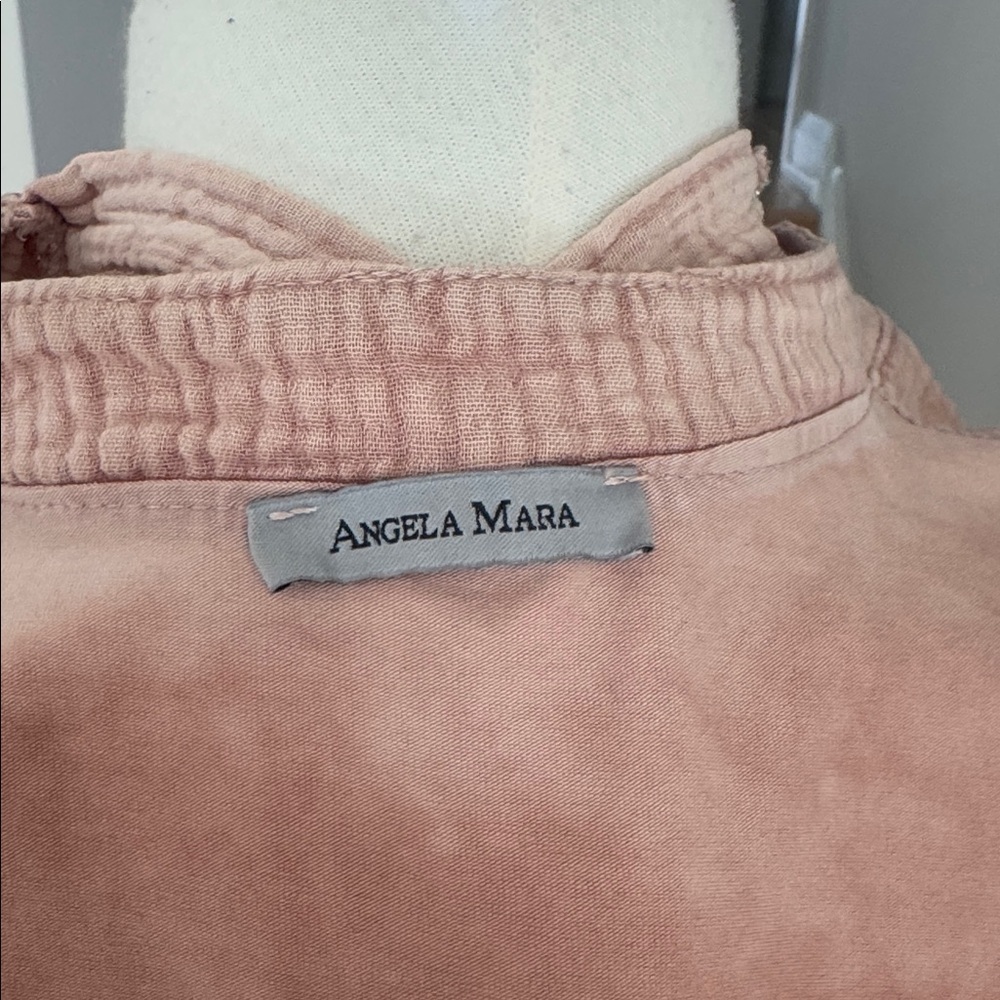 ANGELA MARA Marilyn Monroe Pink Gauze Shirt L - Picture 5 of 5
